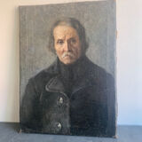 Portrait d’homme, peinture à l’huile école hongroise, xixe siècle