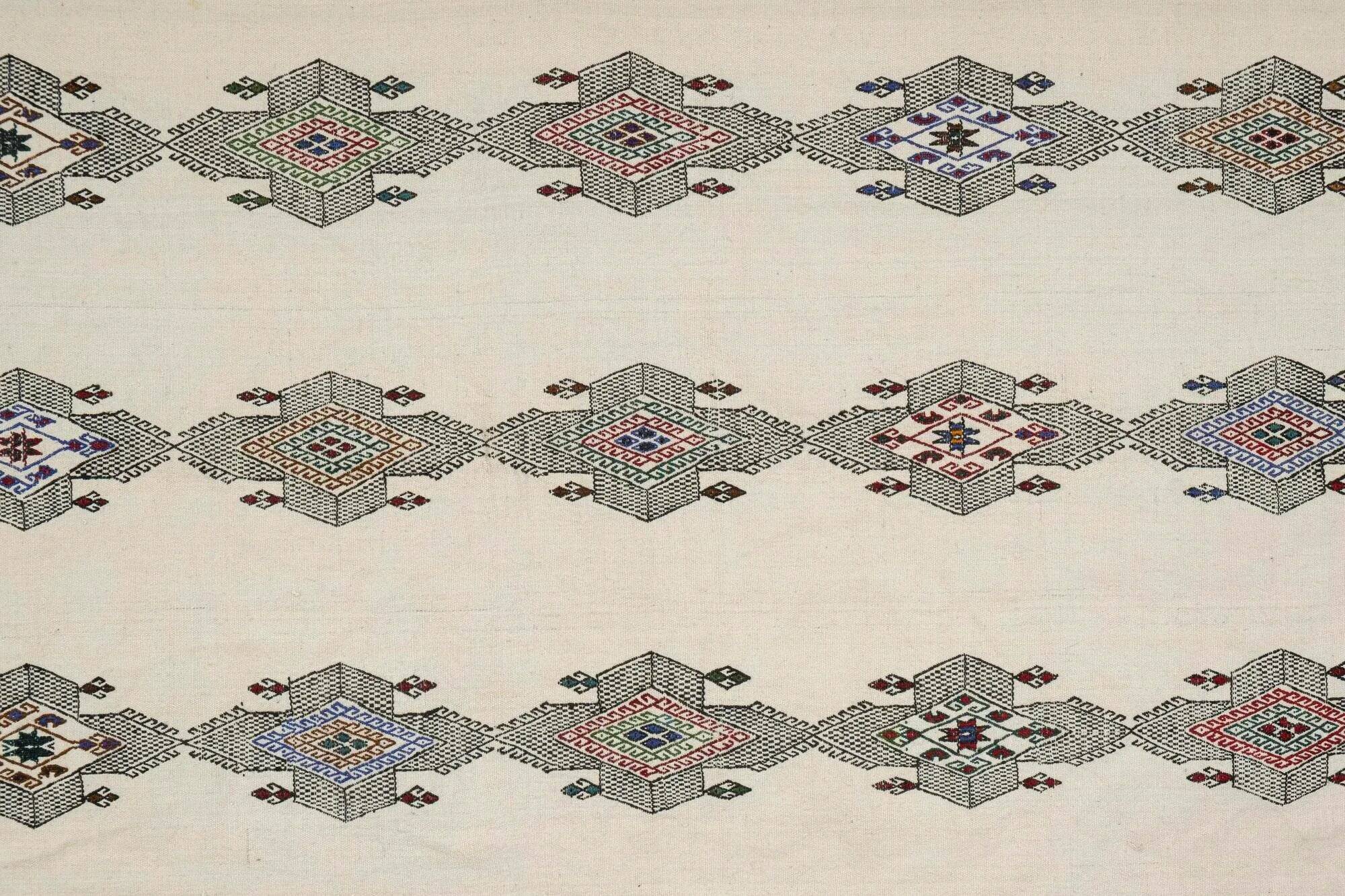 Tapis de couloir turc vintage 145x385 cm