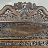 Antique 19th-century Chinese secretary with dragon woodcarving