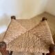 Tabouret en paille et bois