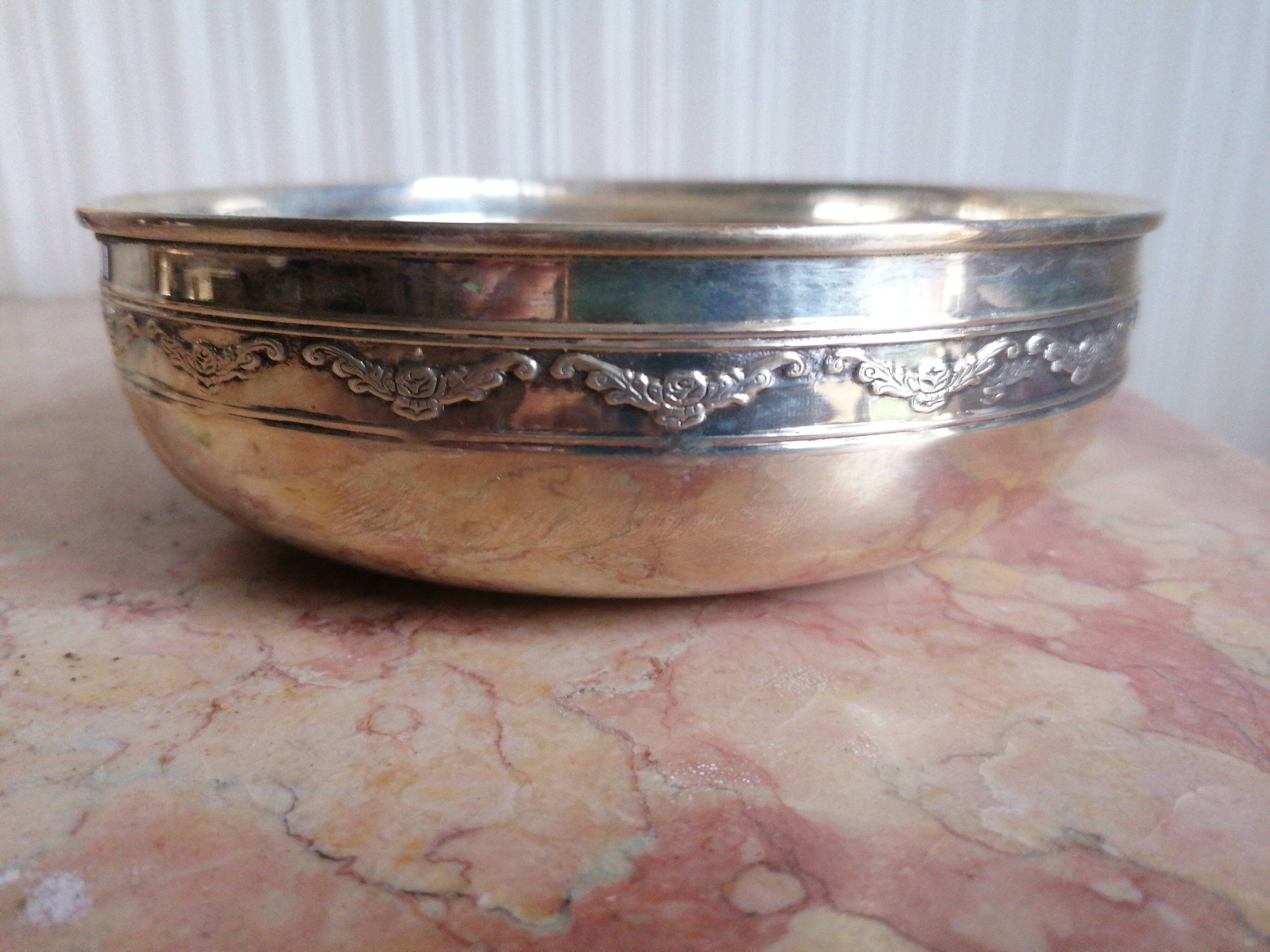 silver-plated bread basket