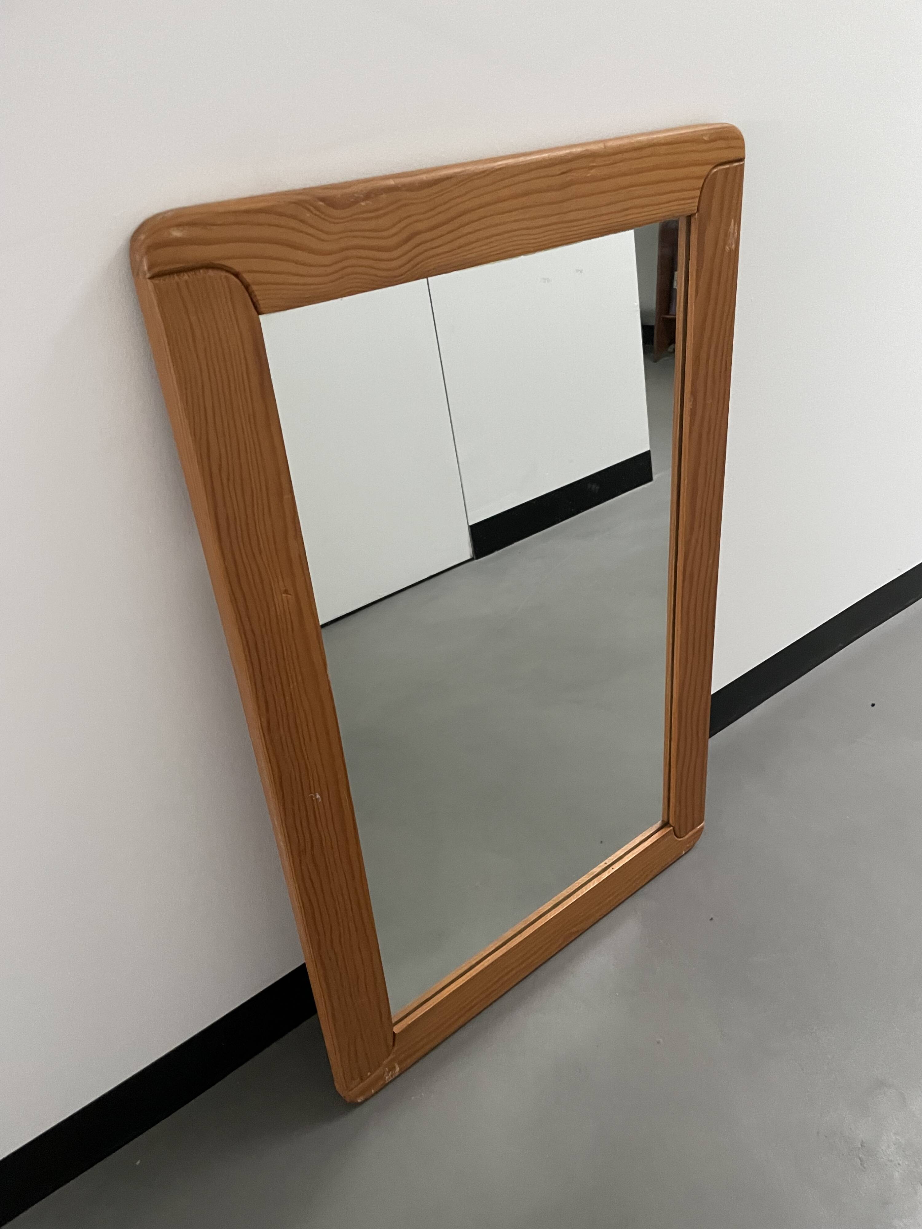 80s Regain pine mirror
