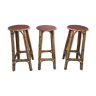 3 rattan bar stools