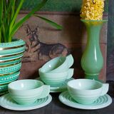 Four Art-Deco opaline cups