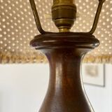 1940s floor lamp in turned wood