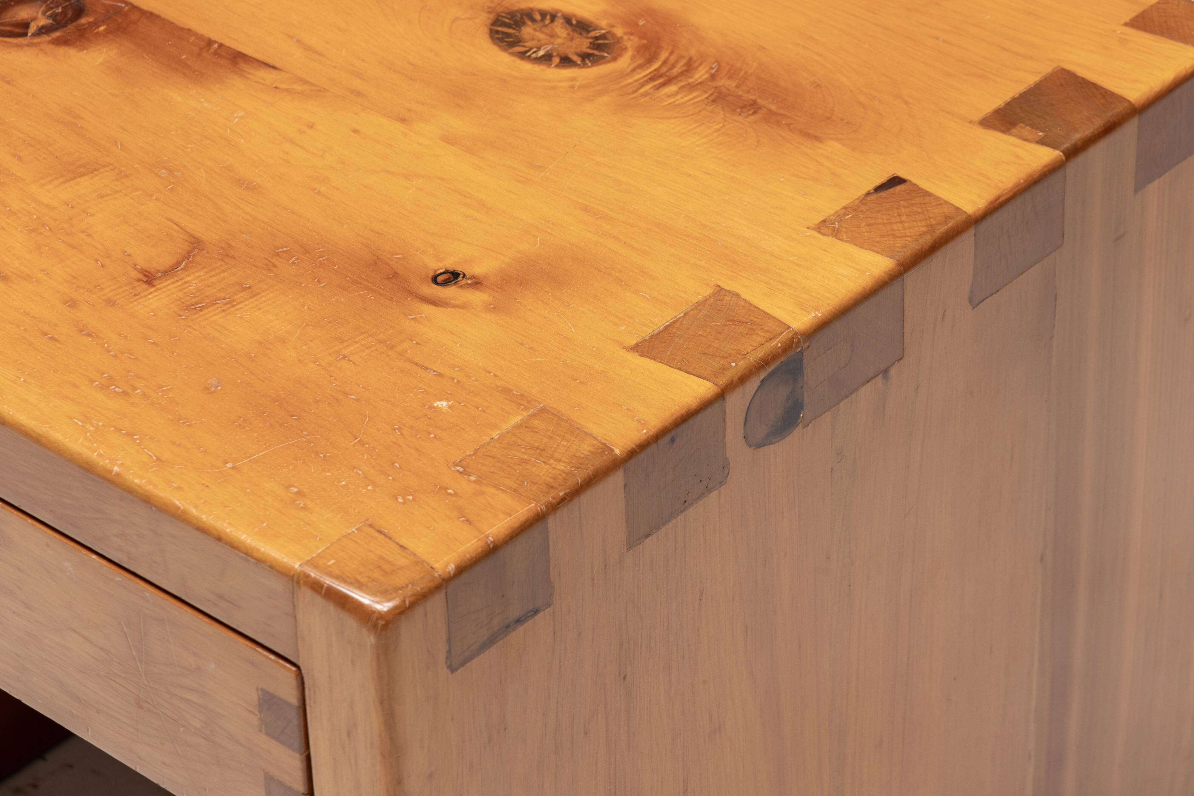 Pine Bedside Table, France, 1960s