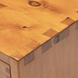 Pine Bedside Table, France, 1960s