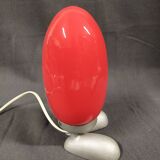 "fjorton" lamp dino egg red by tatsuo konno for ikea 1990s