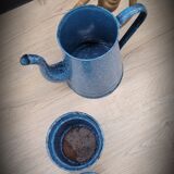 Enamelled marble blue coffee maker