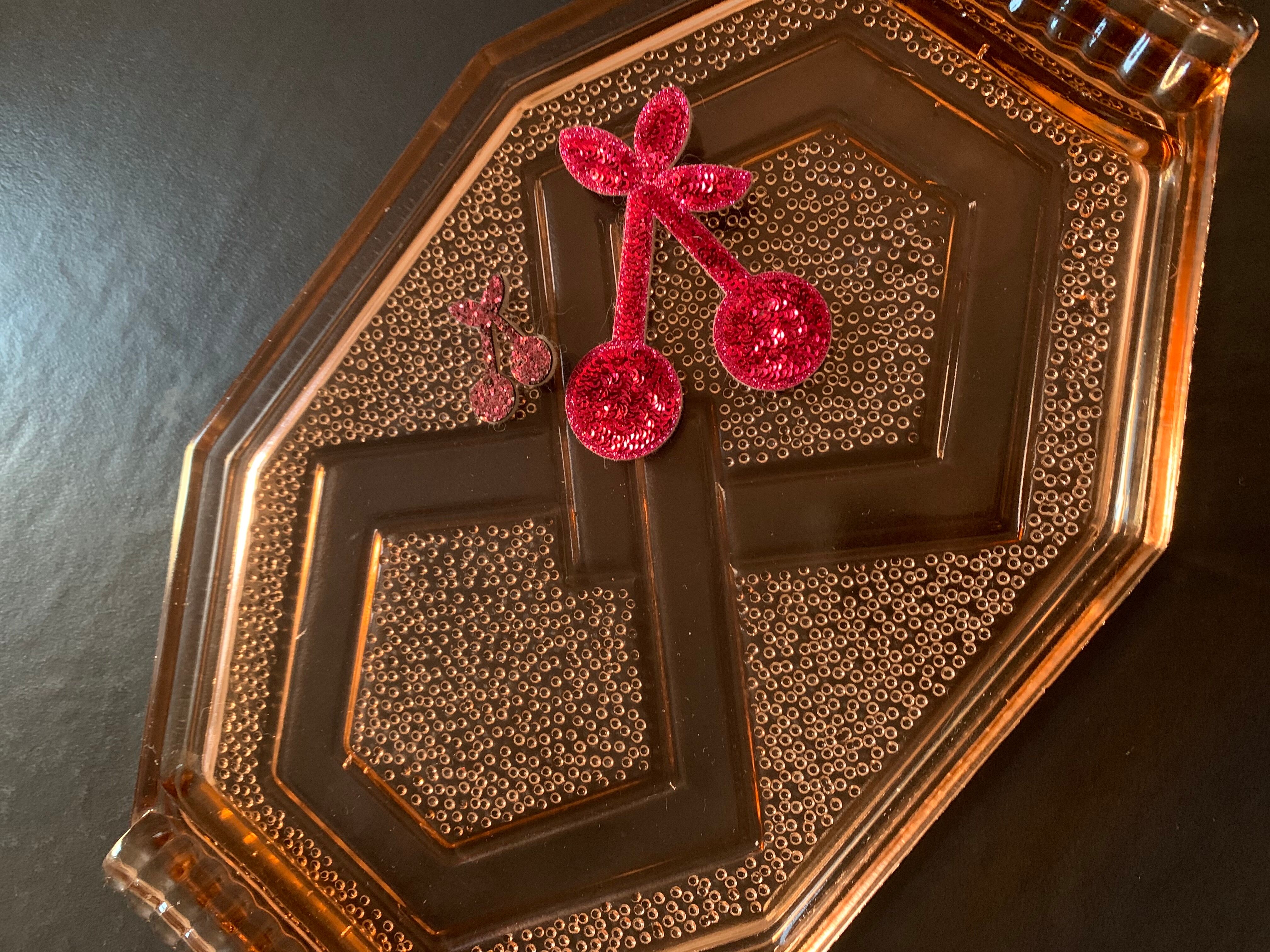 Plateau art déco rose