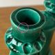 Vallauris green ceramic double candlestick