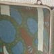 Vintage mirror 1930 triptych beveled barber Art Deco fabric - 28 x 68 cm