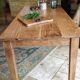 Table de ferme en chêne massif patiné 190 cm x 80 cm