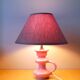 60s ceramic candle holder lamp