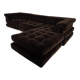 Early edition Mah Jong sofa in brown cotton velvet by Roche Bobois