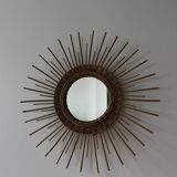 Rattan sun mirror