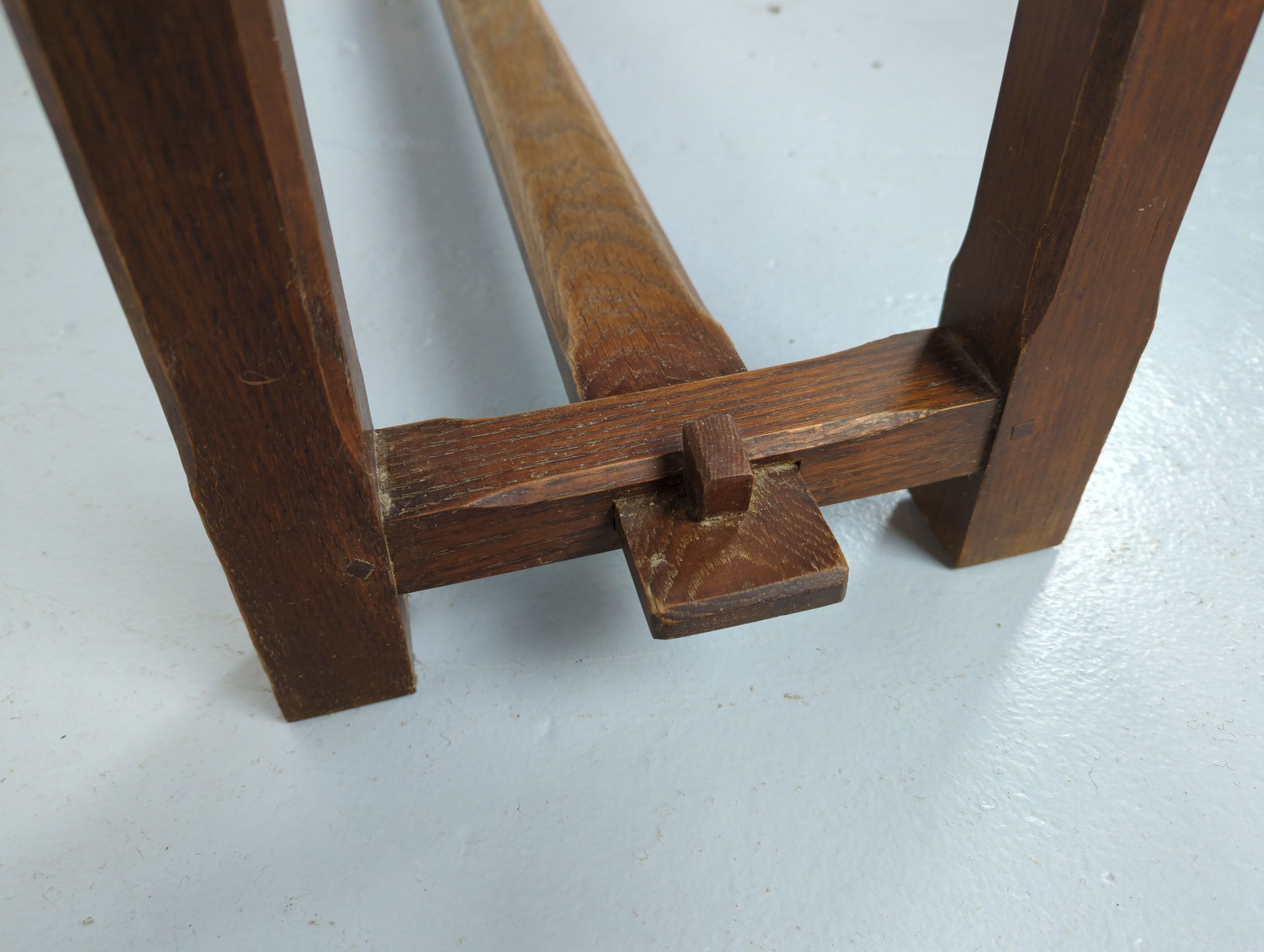 Old bench for oak farmhouse table