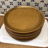 Set of 9 Sarreguemines stoneware dessert plates