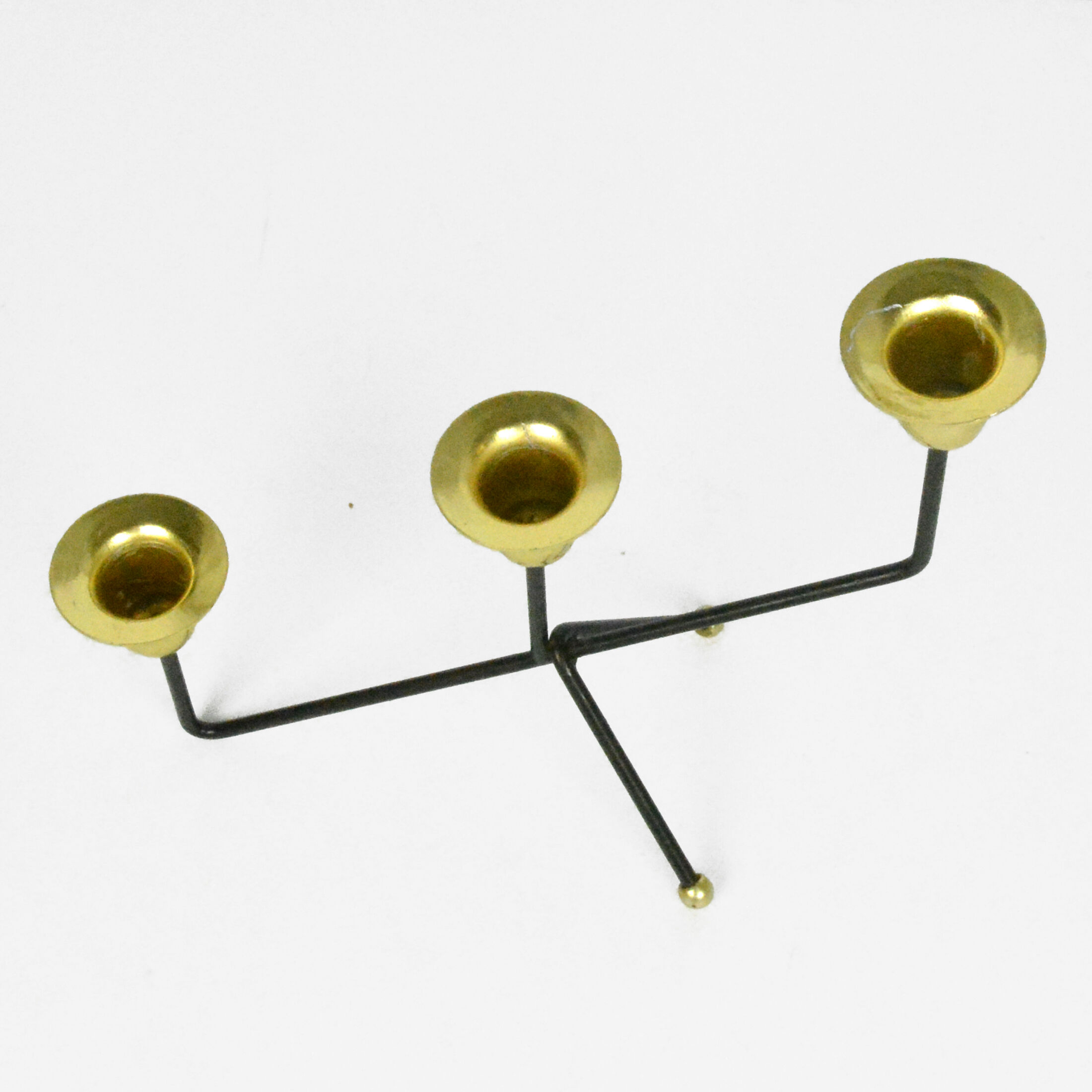 1970s. minimalist table candle holder, for three candles, belgium