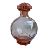 Art deco pink glass decanter 40s