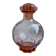 Art deco pink glass decanter 40s