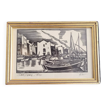 Print Barbara Bis, engraving, signed - Ref 1006