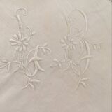Old pillow taie in L B monogrammed cotton.