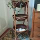 Desserte en rotin vintage