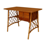 Rattan desk by Louis Sognot, 1950