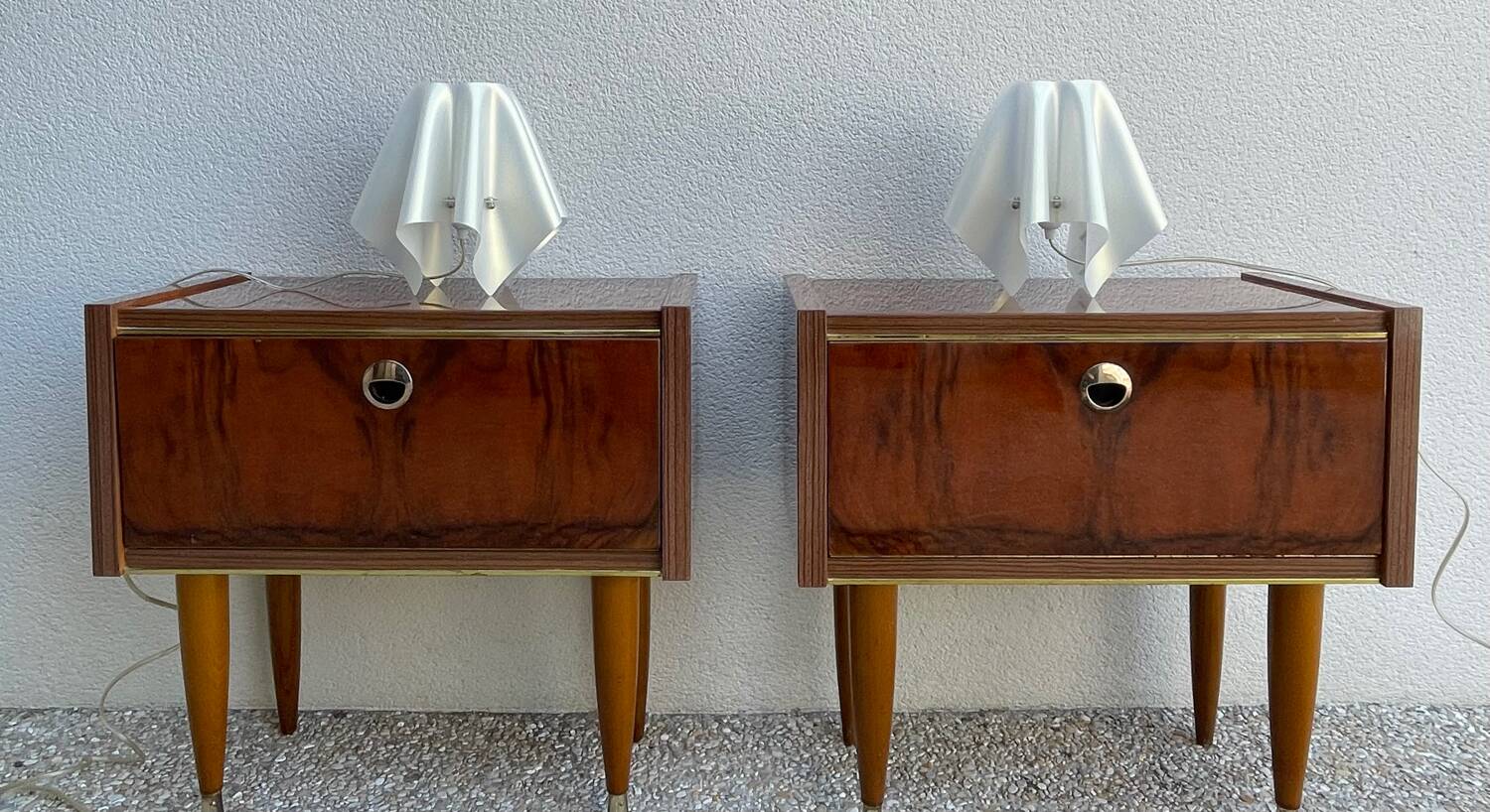 Pair of Foulard slamp lamps
