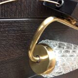 Pair of brass sconces and tulip glass 60