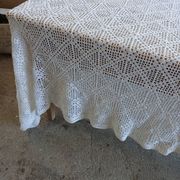 Dessus de lit ancien en crochet fait main