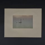 Lithograph by Henri Rivière The Beautiful Country of Brittany - Mist at Sea