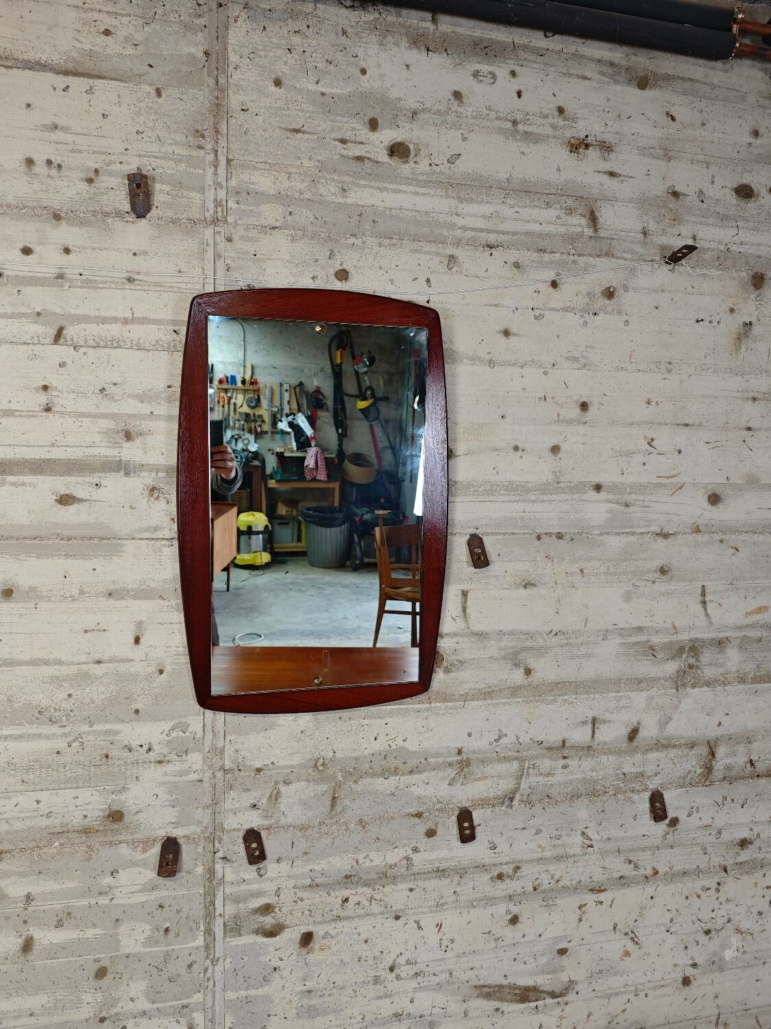 Scandinavian teak mirror