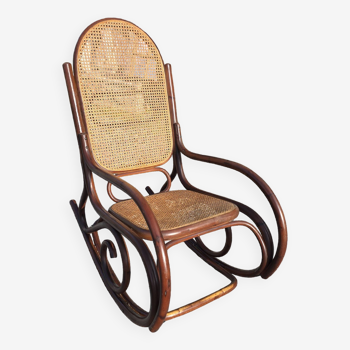 Old bamboo rocking chair