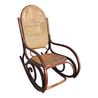 Old bamboo rocking chair