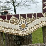 Handcrafted mirror, glass mosaic, natural stone......