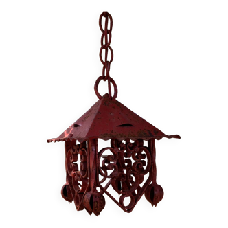 Vintage wrought iron lantern