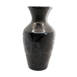 Vintage handmade vase from Romania in black ceramic