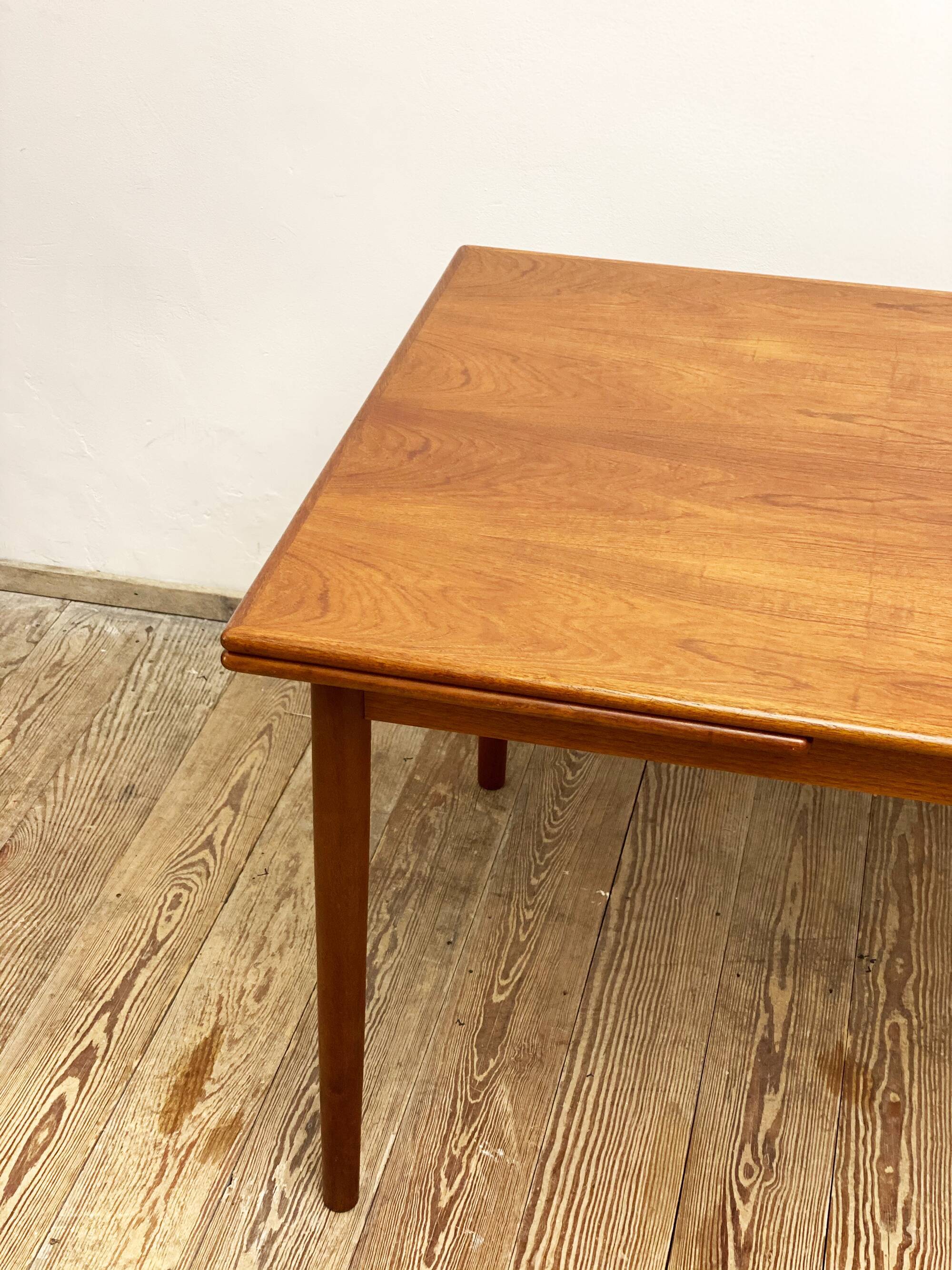 Extendable mid century teak dining table by scovby, denmark, 1950s