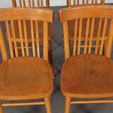 Set of 4 wooden chairs, 1960.