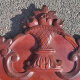 Superb old pediment in carved wood
