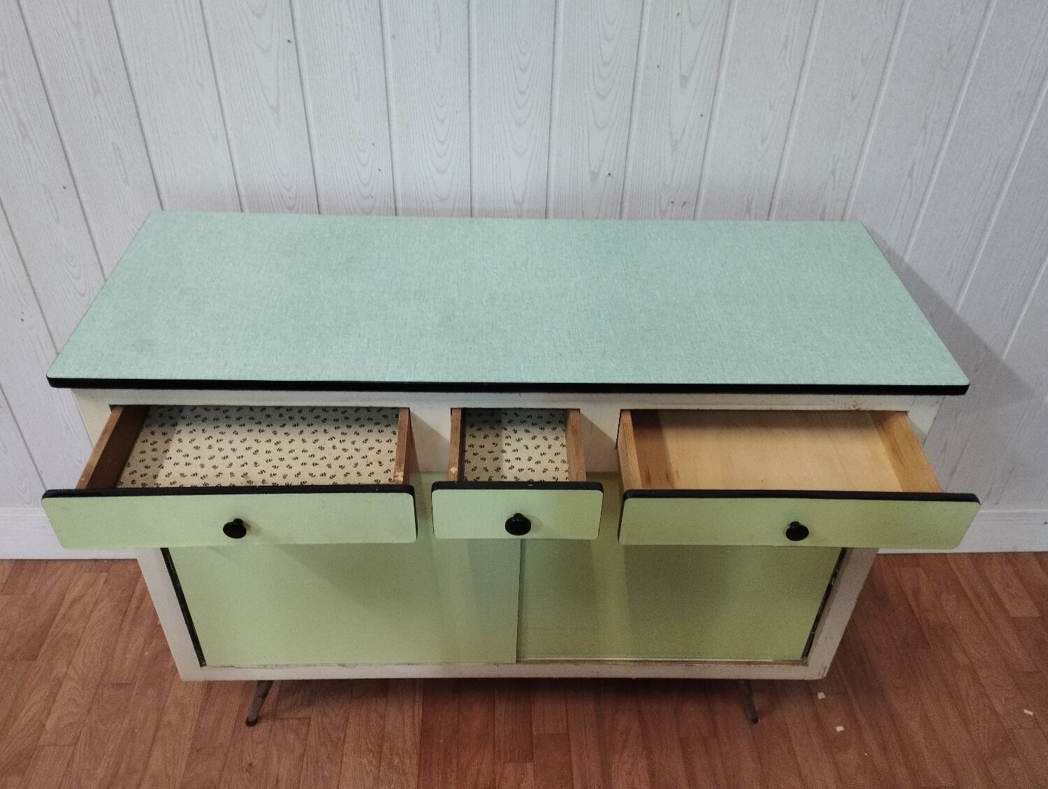 vintage formica sideboard sliding doors