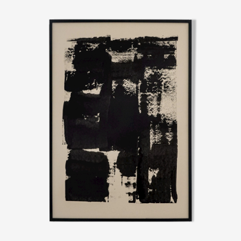 Black abstract painting