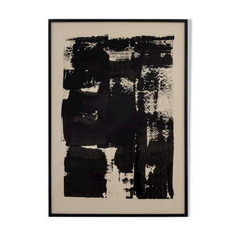 Black abstract painting