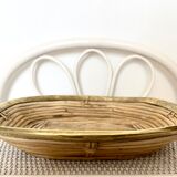 Empty rattan and brass pocket
