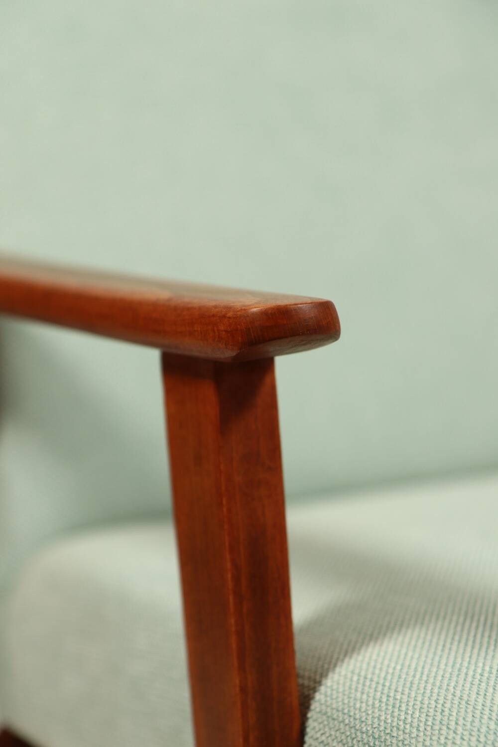 Vintage fauteuil rétro style blue bébé 1970 milieu de siècle modern design fauteuil de salon rénové