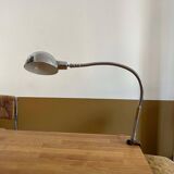 Adjustable desk lamp, chromed metal, France 1940