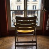 Vintage foldable wooden armchair
