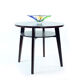 Round Black Coffee Table, Czechoslovakia 1960s